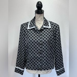 St. John Sport Shimmer Vintage Crop Blazer